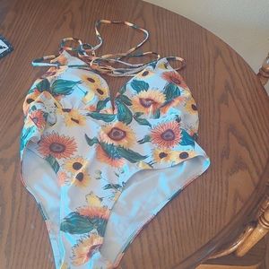 Brand New XL Sunflower swimsuit